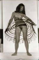 cca 1978 Fiatalkori emlékek, szolidan erotikus felvételek, 7 db vintage negatív (24x36 mm) + 4 db ma...