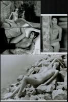 cca 1978 Fiatalkori emlékek, szolidan erotikus felvételek, 7 db vintage negatív (24x36 mm) + 4 db ma...