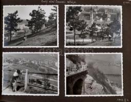 1949 Képek a háború utáni Budapestről. Kb 200 jól komponált, aláírásokkal ellátott fényképet tartalmazó fotóalbum érdekes táj és városképekkel.