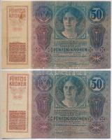 1914. 50K (2x) egyik "ROMANIA TIMBRU SPECIAL" felülbélyegzéssel T:III