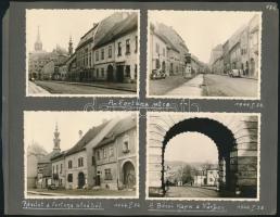 1944 Budapest I. a Fortuna utca a Várban. 4 db fotó 9x12 cm, a lap hátoldalán óbudai és hidegkúti képekkel
