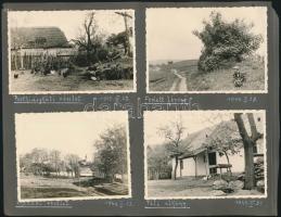 1944 Budapest I. a Fortuna utca a Várban. 4 db fotó 9x12 cm, a lap hátoldalán óbudai és hidegkúti ké...