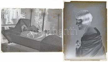 1932 Eger, a Foto-GRÁF műteremben készült 18 db vintage üveglemez negatív, 12x16 cm