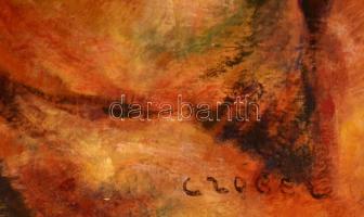 Czóbel jelzéssel: Női akt. Olaj, vászon, keretben, 70×50 cm