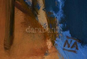 Novák András (1936-2017): Álló akt, olaj, farost, jelzett, keretben, 85×45 cm