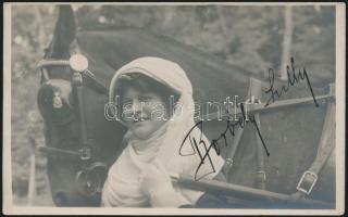 Borbély Lili (1887-1943) színésznő aláírt fotója 9x14 cm