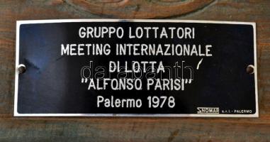 "Trofeo Alfonzo Parisi" tengeri életmentésért járó, fa emléktábla, Gruppo Lotatori Meeting...