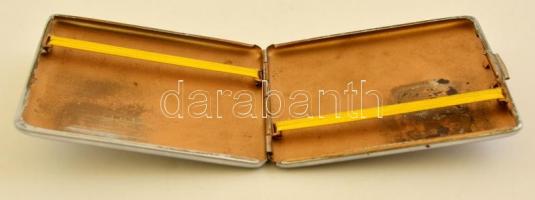Fém cigarettatárca, 9,5×8 cm
