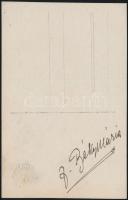 F. Béky Mária operaénekesnő aláírt fotólapja