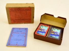 1933 Türelemjáték. Kompletten, eredeti dobozában, szép állapotban / Selected patience games in origina box