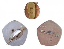 ~1970-1980. 3db-os jelvény tétel a szocialista időszakból, benne "Önkéntes Rendőr", "...