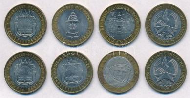 Oroszország 2001-2008. 10R (8xklf) forgalmi emlékkiadások T:1-,2
Russia 2001-2008. 10 Roubles (8xdi...