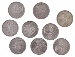 Szovjetunió 1965-1987. 1R (9xklf) forgalmi emlékérme T:1-,2  Soviet Union 1965-1987. 1 Rouble (9xdiff) commemorative coins C:AU,XF