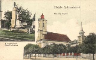 1927 Győrszentiván, Római katolikus templom, Világháborúban elesett hősök szobra