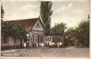 Gyopáros (Orosháza), Vasútállomás, motorvonat, Sütő János vendéglője, étterem (EK)