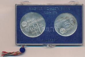 1974. 50Ft Ag + 100Ft Ag "MNB" pár, eredeti, sérült MNB plasztiktokban T:BU patina 
Adamo...