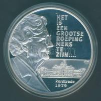 Hollandia 1989. "Juliana 80. születésnapja" alkalmából kiadott Ag emlékérem, 25g T:PP Tanúsítvánnyal!