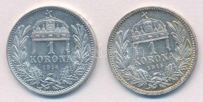 1914KB-1915KB 1K Ag "Ferenc József" (2x) T:1-,2 kis patina
Adamo K5.1