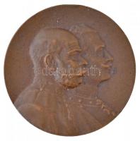Osztrák-Magyar Monarchia ~1914. Ferenc József és II. Vilmos Br emlékérem (49mm) T:2 Austro-Hungarian Monarchy ~1914. Franz Joseph and Wilhelm II Br commemorative medal (49mm) C:XF