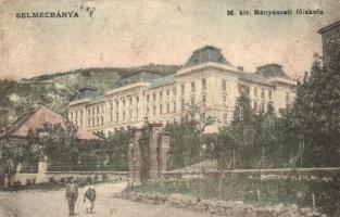1912 Selmecbánya, Schemnitz, Banska Stiavnica; M. kir. Bányászati főiskola / Mining college (fl)