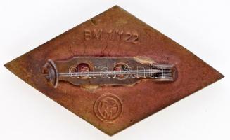 Német Harmadik Birodalom ~1933-1945. "Hitlerjugend Aranyjelvény Tölgyfalombokkal" zománcoz...