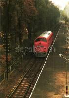 11 db modern vasút, mozdony motívumos képeslap / 11 modern railway, locomotive motive postcards