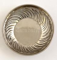 Ezüst(Ag) kerek, bordázott tálka, jelzett, d: 9,3 cm, nettó: 16,4 g