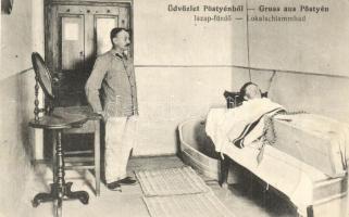 1915 Pöstyén, Pistyán, Piestany; Iszapfürdő, belső / Lokalschlammbad / mud bath, interior