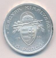 1938. 5P Ag "Szent István" T:1- kis ph.
Adamo P8.1