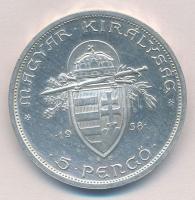 1938. 5P Ag "Szent István" T:1- 
Adamo P8.1