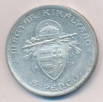 1938. 5P Ag "Szent István" T:1-,2
Adamo P8.1