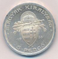 1938. 5P Ag "Szent István" T:1-,2 kis patina
Adamo P8.1