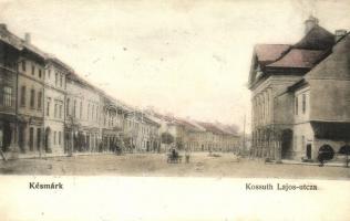 Késmárk, Kezmarok; Kossuth Lajos utca / street view (fa)