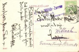 Maroshévíz, Toplita; utcakép. Walter Ede kiadása / street view + K.u.K. Militär-Zensur Villach (EK)