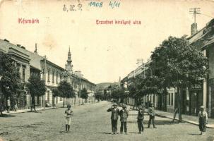 Késmárk, Kezmarok; Erzsébet királyné utca, üzletek. W.L. Bp. 2901. / street, shops (r)