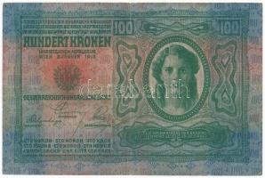 1912. 100K piros "MAGYARORSZÁG" körbélyegzővel T:III