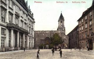 1908 Pozsony, Pressburg, Bratislava; Batthyány tér / square (EK)