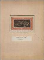 Gerzson Pál (1931-2008): Csata, II. Rákóczi Ferenc, 2 db. Linó, papír, paszpartuban, 11×10 és 7×11 c...