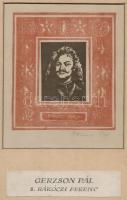 Gerzson Pál (1931-2008): Csata, II. Rákóczi Ferenc, 2 db. Linó, papír, paszpartuban, 11×10 és 7×11 c...