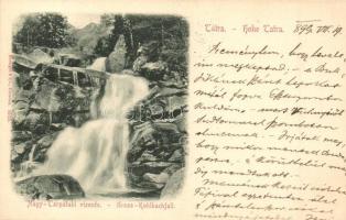 1899 Tátra, Tatry; Nagy-Tarpataki vízesés / Gross Kohlbachfall / waterfall