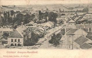 1910 Aranyosmarót, Zlaté Moravce; utca. Steiner Samu kiadása / street (fl)