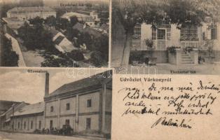 1922 Várkony, Varkon, Vrakún; Tiszttartói lak, Uradalmi kastély, Gőzmalom / steam mill, officers house, castle (EK)
