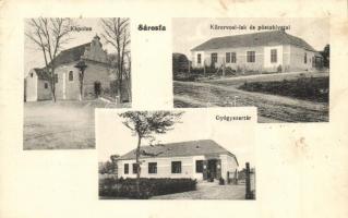 1914 Sárosfa, Blatná na Ostrove; Kápolna, gyógyszertár, Körorvosi lak, postahivatal / doctor's house, pharmacy, chapel, post office