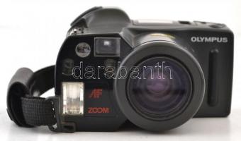 Olympus Az-300 Superzoom filmes fényképezőgép, eredeti tokjában, lemerült elemmel, nem kipróbált, jó...