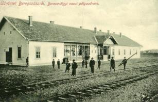 Beregszász, Berehove; Borzsavölgyi vasút pályaudvara, vasútállomás. W. L. Bp. 6063. / Berzhava valley railway station (r)