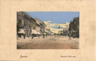 Zombor, Sombor; Kossuth Lajos utca, üzletek. W. L. Bp. 3737. / street view, shops (EK)