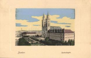 Zombor, Sombor; Szabadság tér, Karmelita templom. W. L. Bp. 3733. / square, Carmelite church (EK)