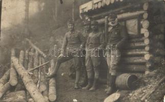 1917 Cs. és Kir. 82. Freiherr von Schwitzer Gyalogezred katonái a fronton / WWI K. u. K. military, Austro-Hunarian soldiers, photo (EM)