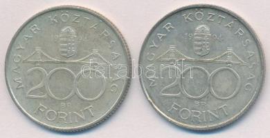 1994. 200Ft Ag "Deák" (2x) T:2