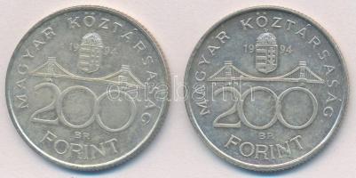 1994. 200Ft Ag "Deák" (2x) T:2